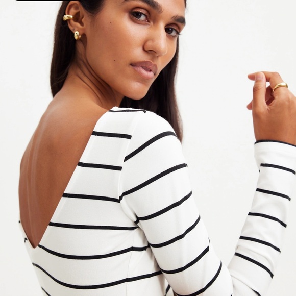 Madewell Tops - NWT Madewell Long Sleeve Ballet Back Tee, Stripe